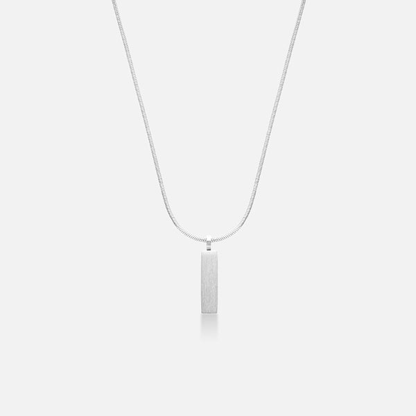 Silver Classic Men's Pendant Necklace