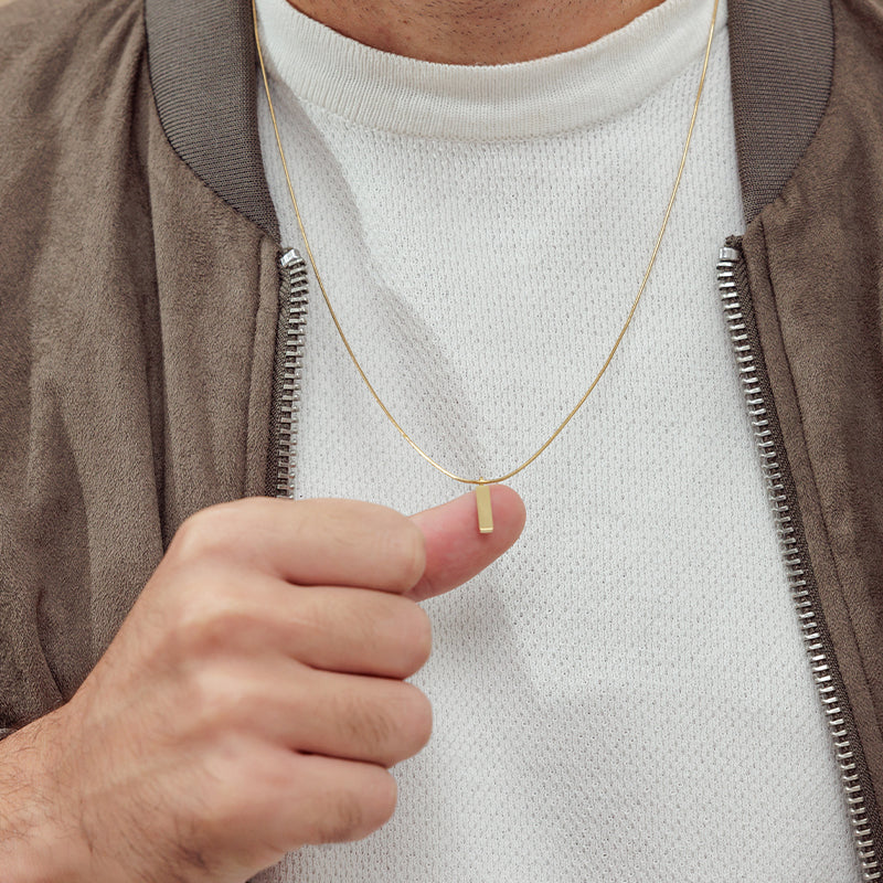 Gold Classic Men's Pendant Necklace